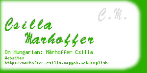csilla marhoffer business card