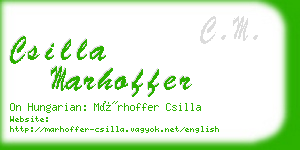 csilla marhoffer business card